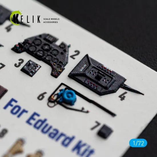 Kelik K72251 1/72 Bf-109 F-2/F-4 - Interior 3d Decals For Eduard