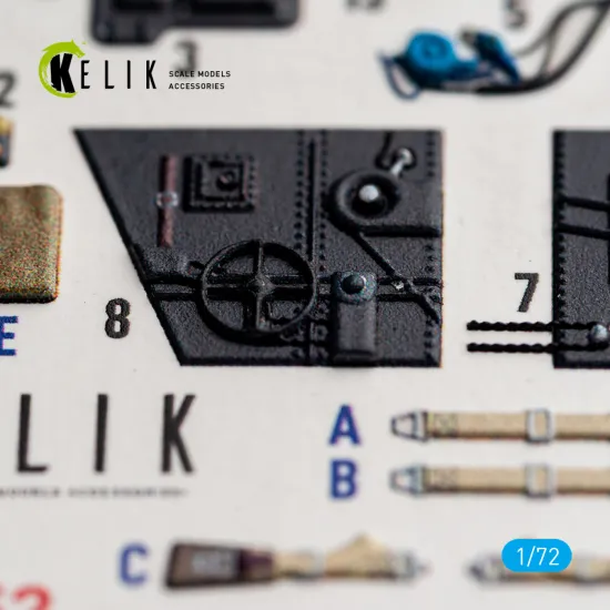 Kelik K72252 1/72 Bf-109 G-2/4 - Interior 3d Decals For Eduard Kit