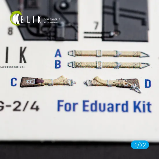 Kelik K72252 1/72 Bf-109 G-2/4 - Interior 3d Decals For Eduard Kit