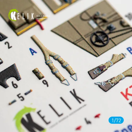 Kelik K72253 1/72 Bf-109 E - Interior 3d Decals For Special Hobby/Eduard