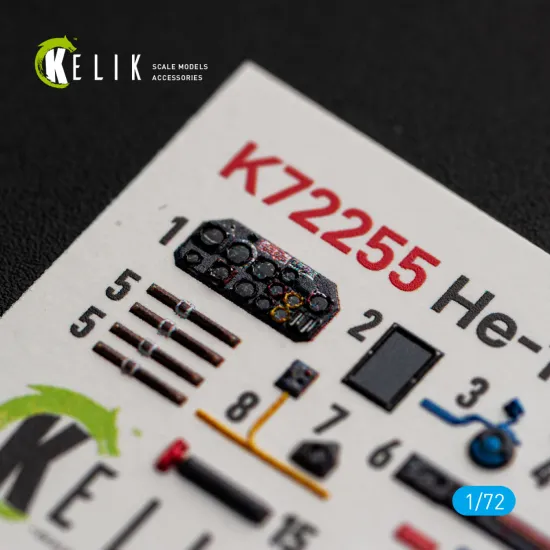 Kelik K72255 1/72 He-162 Spatz - Interior 3d Decals For Special Hobby Kit