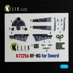 Kelik K72256 1/72 Rf-8g - Interior 3d Decals For Sword Kit