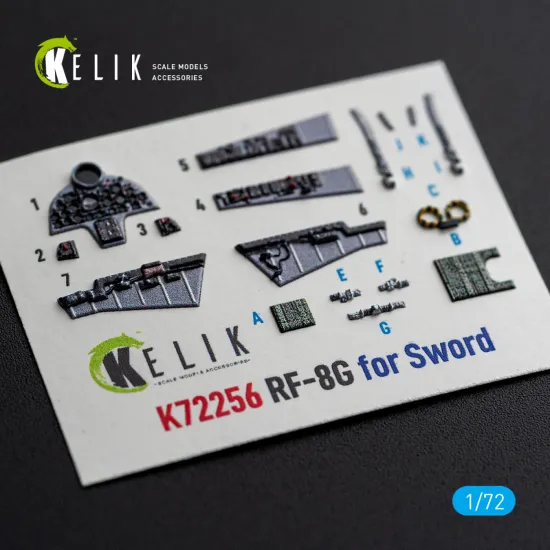 Kelik K72256 1/72 Rf-8g - Interior 3d Decals For Sword Kit