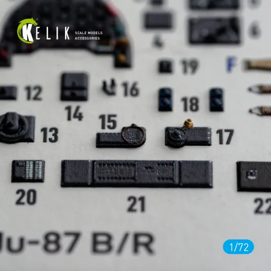 Kelik K72259 1/72 Ju-87 B/R - Interior 3d Decals For Airfix Kit