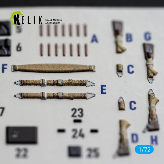 Kelik K72259 1/72 Ju-87 B/R - Interior 3d Decals For Airfix Kit