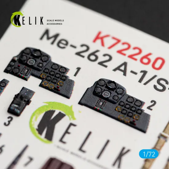 Kelik K72260 1/72 Me-262 A-1/S-92 - Interior 3d Decals For Arma Hobby