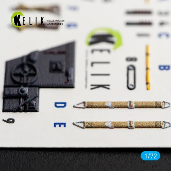 Kelik K72261 1/72 Bf-109k-4 - Interior 3d Decals For Eduard Kit