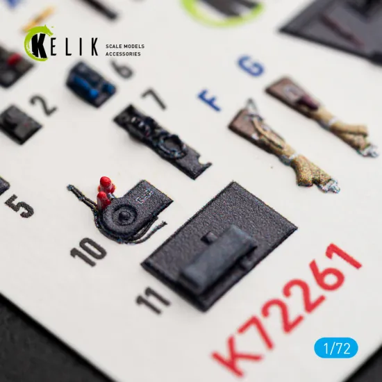 Kelik K72261 1/72 Bf-109k-4 - Interior 3d Decals For Eduard Kit