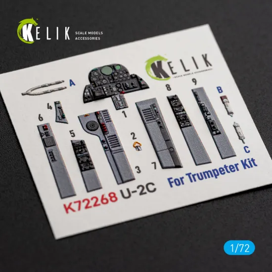 Kelik K72268 1/72 U-2c Dragon Lady Interior 3d Decals For Hobbyboss Kit