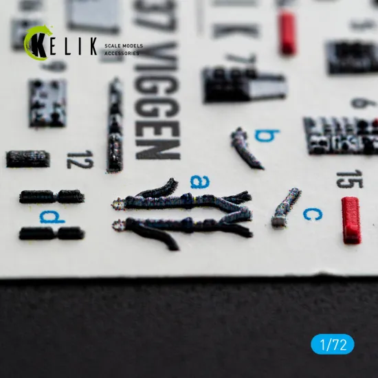 Kelik K72271 1/72 Aj-37 Viggen - Interior 3d Decals For Special Hobby Kit