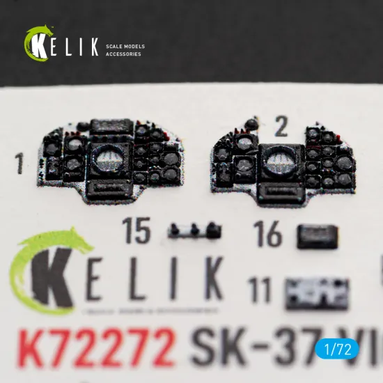 Kelik K72272 1/72 Sk-37 Viggen Interior 3d Decals For Special Hobby Kit