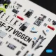 Kelik K72273 1/72 Sf-37 Viggen - Interior 3d Decals For Special Hobby Kit