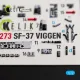 Kelik K72273 1/72 Sf-37 Viggen - Interior 3d Decals For Special Hobby Kit