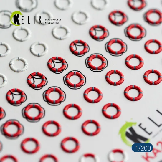 Kelik Ka200001 1/200 Lifebuoys 3d Decal For Models