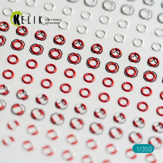 Kelik Ka350001 1/350 Lifebuoys 3d Decal For Models
