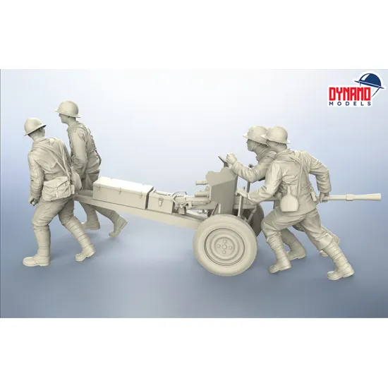 Dynamo Models 35dm003d 1/35 French Anti-tank Gun 25mm S.a 34 Type I And 4 Figures