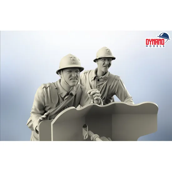 Dynamo Models 35dm003d 1/35 French Anti-tank Gun 25mm S.a 34 Type I And 4 Figures