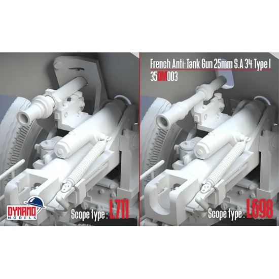 Dynamo Models 35dm003d 1/35 French Anti-tank Gun 25mm S.a 34 Type I And 4 Figures