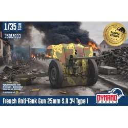Dynamo Models 35dm003d 1/35 French Anti-tank Gun 25mm S.a 34 Type I And 4 Figures