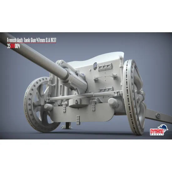Dynamo Models 35dm004p 1/35 French Anti-tank Gun 47mm S.a 37 Plastic Kit