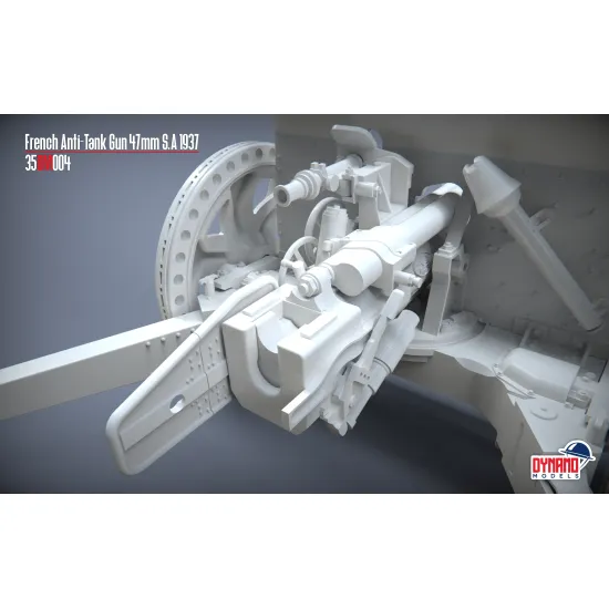 Dynamo Models 35dm004p 1/35 French Anti-tank Gun 47mm S.a 37 Plastic Kit