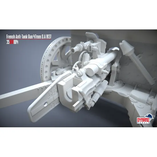 Dynamo Models 35dm004d 1/35 French Anti-tank Gun 47mm S.a 37 And Crew 4 Figures
