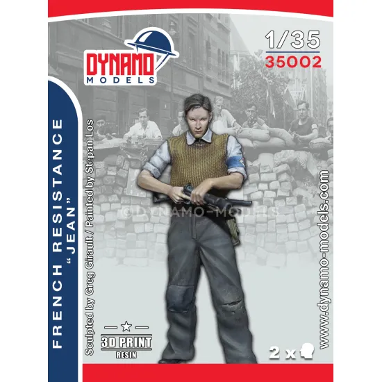 Dynamo Models 35002 1/35 French Resistance Fighter Jean 3d Print Resin Kit