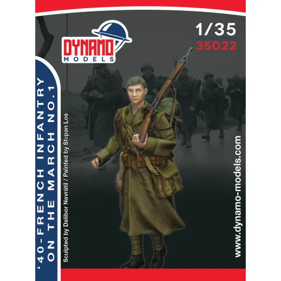 Dynamo Models 35022 1/35 French Infantry On March 1940s Ww2 3d Print Resin Kit