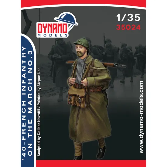 Dynamo Models 35024 1/35 French Infantry On March 1940s Ww2 3d Print Resin Kit