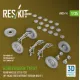 Reskit Rs-av35-0014 1/35 Kubelwagen Typ82 Road Wheels Set 5 Pcs Off-road Tires W/Front Torsion Bar V1 For Meng/Dragon/Tamiya Kit 3d Printed