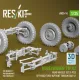 Reskit Rs-av35-0014 1/35 Kubelwagen Typ82 Road Wheels Set 5 Pcs Off-road Tires W/Front Torsion Bar V1 For Meng/Dragon/Tamiya Kit 3d Printed