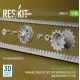 Reskit Rs-av35-0023 1/35 Merkava Mk4 Workable Track Set Late Type W/Sprockets 2 Pcs And Idler Wheels 2 Pcs For Meng/Hobbyboss Kit 3d Printed
