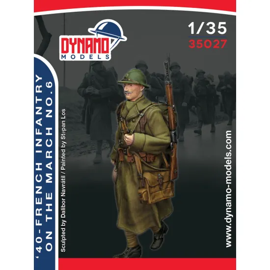 Dynamo Models 35027 1/35 French Infantry On March 1940s Ww2 3d Print Resin Kit