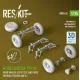 Reskit Rs-av35-0024 1/35 Kubelwagen Typ82 Road Wheels Set 5 Pcs Sand Tires W/Front Torsion Bar V2 For Meng/Dragon/Tamiya Kit 3d Printed