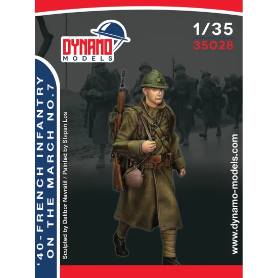 Dynamo Models 35028 1/35 French Infantry On March 1940s Ww2 3d Print Resin Kit