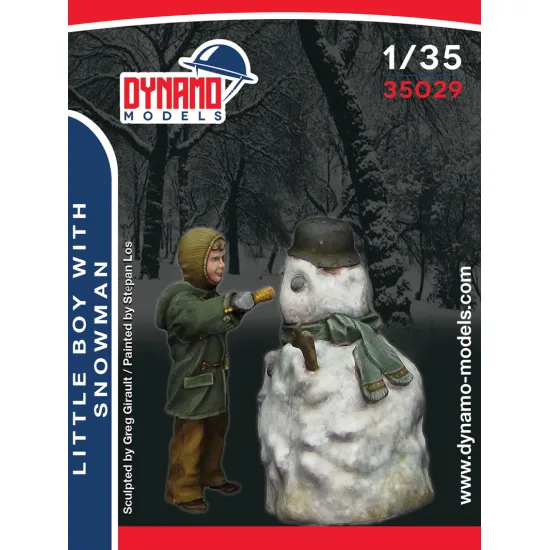 Dynamo Models 35029 1/35 Little Boy With Snowman 3d Print Resin Kit