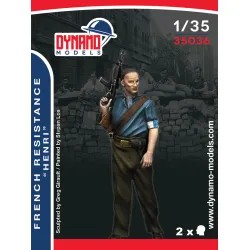Dynamo Models 35036 1/35 French Resistance Fighter Henri Ww2 3d Print Resin Kit