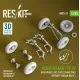 Reskit Rs-av35-0033 1/35 Kubelwagen Typ82 Road Wheels Set 5 Pcs Sand Tires W/Front Torsion Bar V1 For Meng/Dragon/Tamiya Kit 3d Printed
