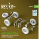 Reskit Rs-av35-0033 1/35 Kubelwagen Typ82 Road Wheels Set 5 Pcs Sand Tires W/Front Torsion Bar V1 For Meng/Dragon/Tamiya Kit 3d Printed