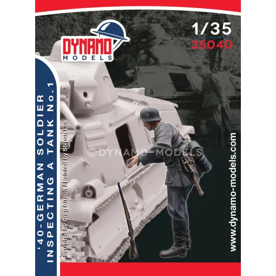 Dynamo Models 35040 1/35 German Soldier Inspecting A Tank 1940s Ww2 3d Print Resin Kit