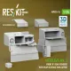 Reskit Avu35-0016 1/35 Merkava Mk3 Front Nrear Fenders With Rear Stowage Bins Open For Hobbyboss Kit 3d Printed