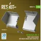 Reskit Avu35-0018 1/35 Merkava Mk 3 Damaged Front N Rear Fenders With Rear Stowage Bins Open For Hobbyboss Kit 3d Printed