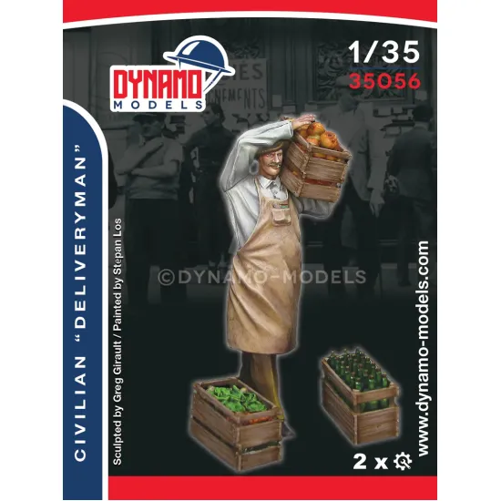Dynamo Models 35056 1/35 Civilian Delivery Man Ww2 3d Print Resin Kit