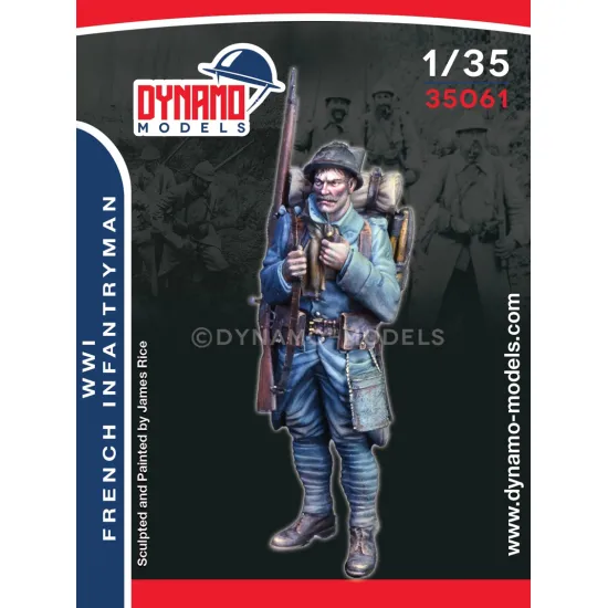 Dynamo Models 35061 1/35 French Infantryman With Pipe Ww2 3d Print Resin Kit