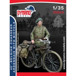 Dynamo Models 35063 1/35 Belgian Chasseur Ardennais With Bicycle 1940s 3d Print Resin Kit