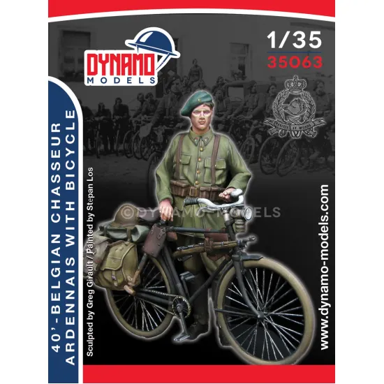 Dynamo Models 35063 1/35 Belgian Chasseur Ardennais With Bicycle 1940s 3d Print Resin Kit