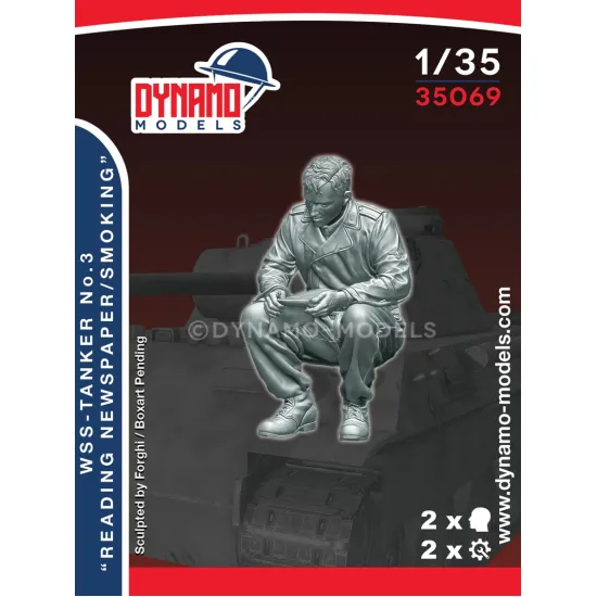 Dynamo Models 35069 1/35 German Wss Panther Crew Reading Newspaper/Smoking 3d Printed Resin Kit