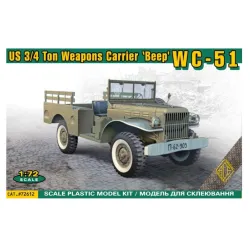 Ace 72612 1/72 Wc-51 Us 3/4 Ton Weapons Carrier Truck Beep Plastic Model Kit