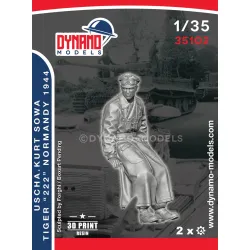 Dynamo Models 35102 1/35 Wss Tiger 222 Uscha Kurt Sowa Normandy 1944 3d Printed Resin Kit