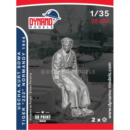 Dynamo Models 35102 1/35 Wss Tiger 222 Uscha Kurt Sowa Normandy 1944 3d Printed Resin Kit